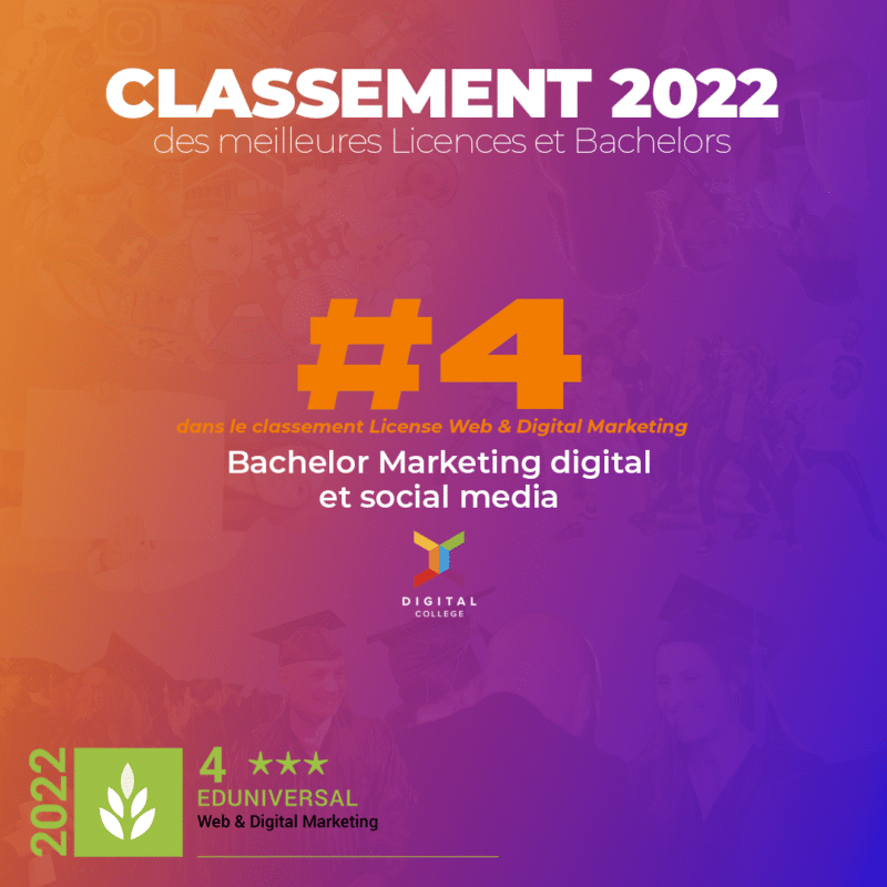 Le Bachelor Marketing digital et social media en tête du classement