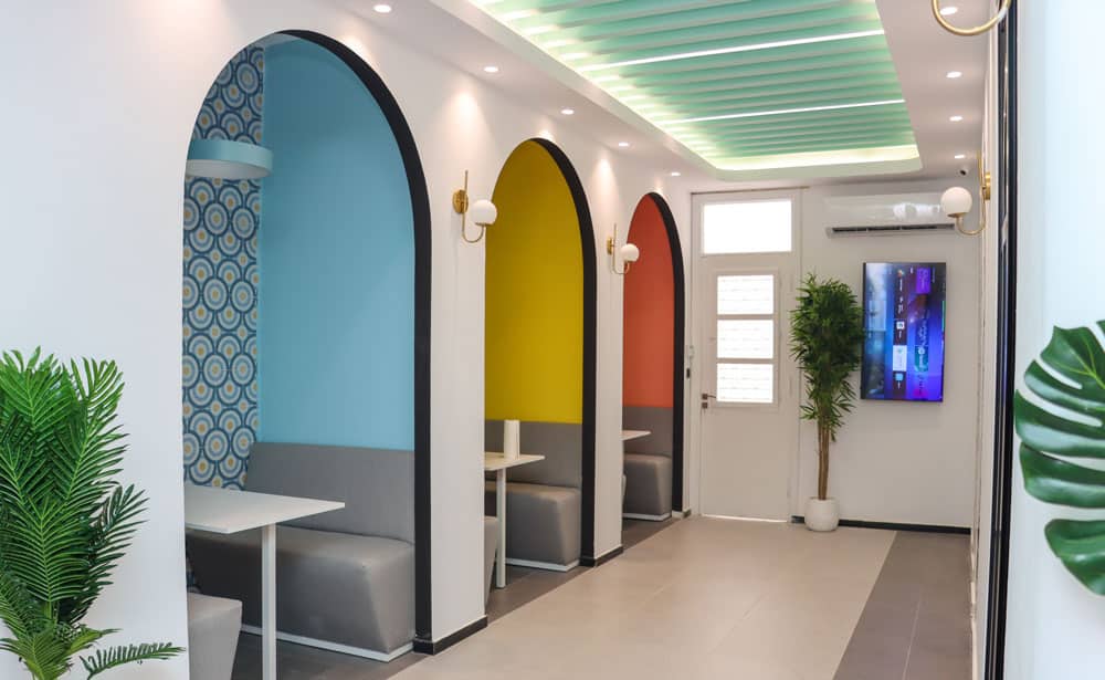 Salle de pause sur le campus Digital College Tunis